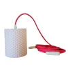 Belamp Lampe Baladeuse Pois Rose Cordon Rose Fushia 16