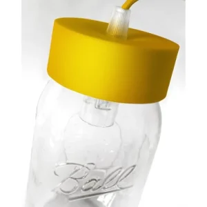 Fenel & Arno Lampe Bocal En Verre Jaune 14