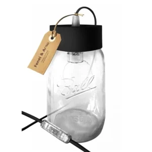 Fenel & Arno Lampe Bocal En Verre Noir 12