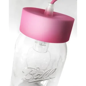 Fenel & Arno Lampe Bocal En Verre Rose Fuschia 14