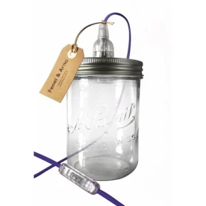 Fenel & Arno Lampe Bocal En Verre Violet Foncé 12