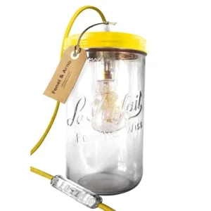 Fenel & Arno Lampe Bocal XL En Verre Jaune 10