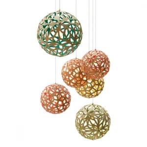 MOAROOM Lampe Coral Colorée 40cm Bambou Et Blanc 10