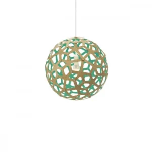 MOAROOM Lampe Coral Colorée 40cm Bambou Et Bleu Turquoise 18