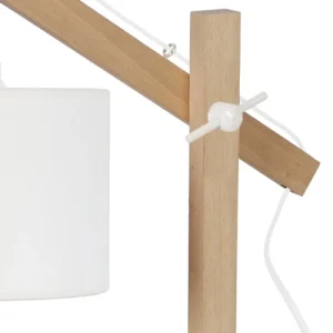 TOSEL Lampe De Bureau Bois Naturel Et Noir 10