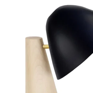 TOSEL Lampe De Bureau Bois Naturel Et Noir 14