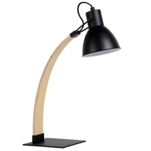 Lucide Lampe De Bureau En Bois Noir 13