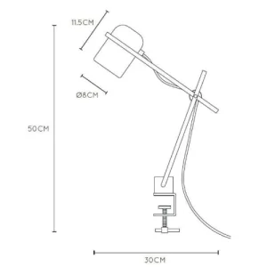 Lucide Lampe De Bureau En Métal Bleu 12