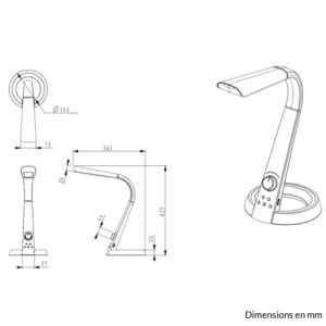 Globo Lampe De Bureau En Plastique_synthetic Argente 10