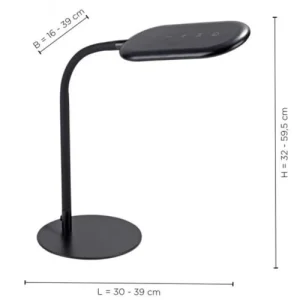 Keria Lampe De Bureau En Plastique_synthetic Noir 12