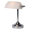 Lucide Lampe De Bureau Métal Et Verre Blanc Chrome H30cm 10