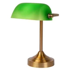 Lucide Lampe De Bureau Métal Et Verre Blanc Chrome H30cm 15