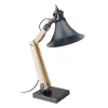 TOSEL Lampe De Bureau Métal Naturel Et Anthracite 17