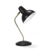 Wadiga Lampe De Bureau Métal Noir Et Laiton Doré 20x15x38cm 13