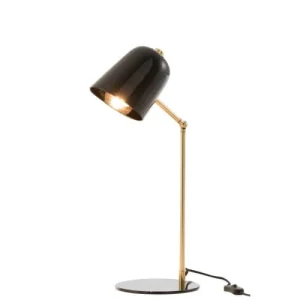 LANADECO Lampe De Bureau Métal Noir/or 12