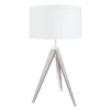 TOSEL Lampe De Chevet Bois Blanc D’ivoire 10