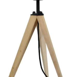 TOSEL Lampe De Chevet Bois Naturel Et Noir 15