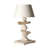 Coc’art Lampe De Chevet En Bois Blanc Cassé 17