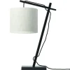 Good & Mojo Lampe De Table Bambou Noir/lin H46cm 11