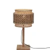 Good & Mojo Lampe De Table En Bambou Abat-jour En Bambou Naturel/noir, H. 40cm 22