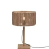 Good & Mojo Lampe De Table En Bambou Abat-jour En Jute Naturel, H. 37cm 20