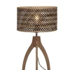 Good & Mojo Lampe De Table En Bambou Naturel/noir, H. 40cm 20