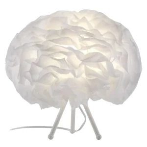 Keria Lampe De Table En Fabric Blanc 15