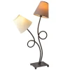 Keria Lampe De Table En Fabric Marron 13