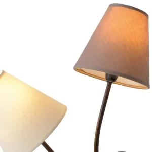 Keria Lampe De Table En Fabric Marron 18