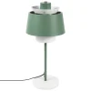 Zago Lampe De Table En Fer Vert De Gris Avec Socle En Marbre 11