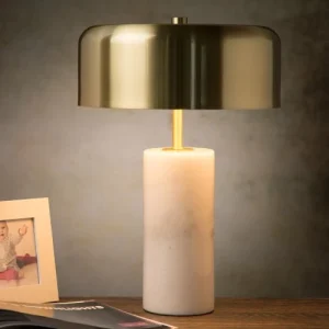 Lucide Lampe De Table En Marble Blanc 9