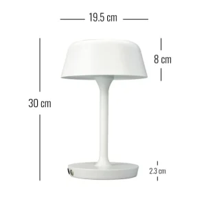 Dyberg Larsen Lampe De Table En Métal Blanc 15