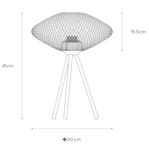 Lucide Lampe De Table En Métal Noir 14