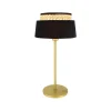 Now’s Home Lampe De Table En Métal Noir Et Doré H41cm 11