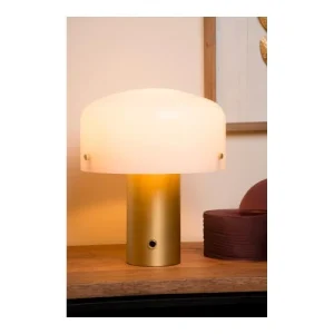 Lampea Lampe De Table En Verre Or Mat 35 Cm 9