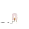 QAZQA Lampe De Table En Verre Rose 22