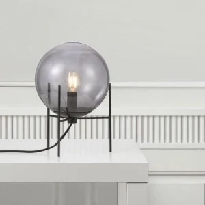 Nordlux Lampe De Table Noire Et Abat-jour Sphérique En Verre 8