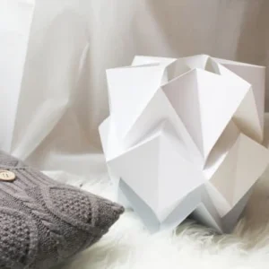 Tedzukuri Atelier Lampe De Table Origami Bicolore En Papier Taille M 12