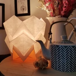 Tedzukuri Atelier Lampe De Table Origami Bicolore En Papier Taille S 18