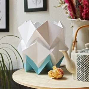 Tedzukuri Atelier Lampe De Table Origami Bicolore En Papier Taille S 10