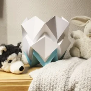 Tedzukuri Atelier Lampe De Table Origami Bicolore En Papier Taille S 12