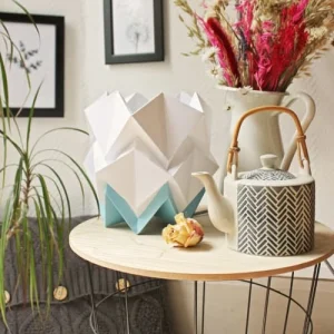 Tedzukuri Atelier Lampe De Table Origami Bicolore En Papier Taille S 14