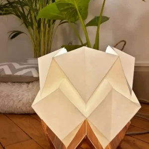 Tedzukuri Atelier Lampe De Table Origami Ecowood Et Papier Taille M 16