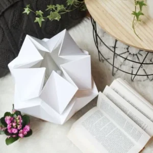 Tedzukuri Atelier Lampe De Table Origami En Papier Taille M 8