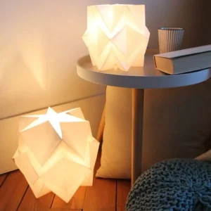 Tedzukuri Atelier Lampe De Table Origami En Papier Taille M 12