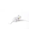 Seletti Lampe De Table Souris Couchée Résine Blanc 20