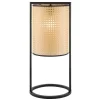 Fischer & Honsel Lampe De Table Synthétique Et Métal Beige Et Noir 16