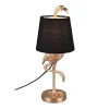 Trio Lampe Décorative Flamingo Doré Et Abat-jour Noir 13