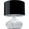 Kare Design Lampe Effet Marbre Blanc Et Abat-jour Noir 22