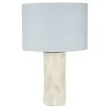 Maisons Du Monde Lampe En Bois D’eucalyptus Et Abat-jour En Coton Vert D’eau 22